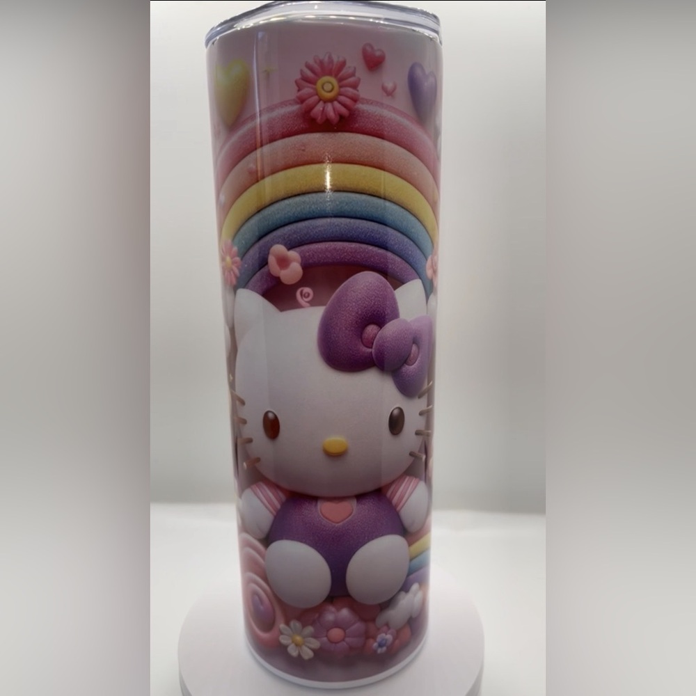 Rainbow hello kitty tumbler